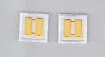 CAPT Captain MEDIUM GOLD on WHITE SMALL 1.25"